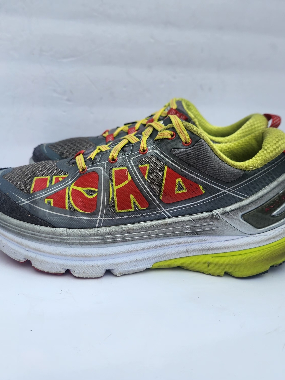 Hoka Constant 2 Gray, Yellow and Red Women's Running Sneakers Size 8